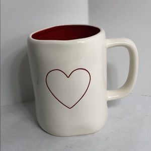Rae Dunn Valentines Double sided Mug Red Heart